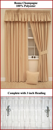 Roma Champagne Curtains